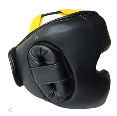 Leon Hardy Boks, Muay Thai ve Kick-Boks Antrenman Kaskı Siyah Sarı