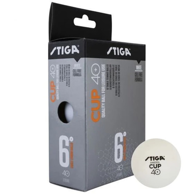Stiga Cup 6lı Masa Tenisi Pinpon Topu Beyaz 1110-2510-06