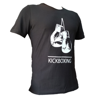 Suprem Penye Pamuklu Kickboxing Tişört Siyah