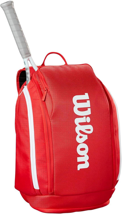 Wilson Süper Tour Tenis Sırt Çantası Raket Bölmeli Kırmızı