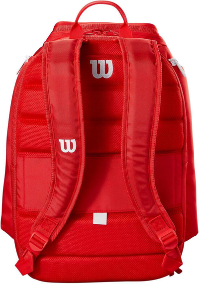 Wilson Süper Tour Tenis Sırt Çantası Raket Bölmeli Kırmızı