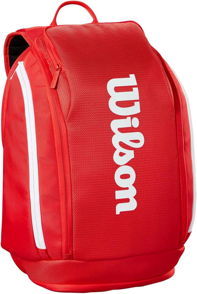 Wilson Süper Tour Tenis Sırt Çantası Raket Bölmeli Kırmızı