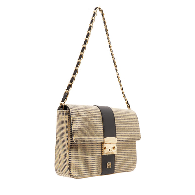 Abella Siyah Kadın Hasır Omuz Askılı Çanta