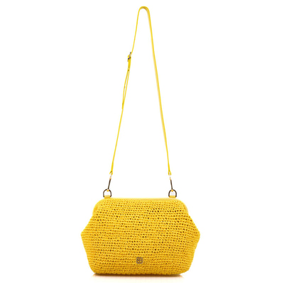 Abram Sarı Kadın Clutch Omuz Çantası