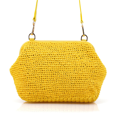 Abram Sarı Kadın Clutch Omuz Çantası