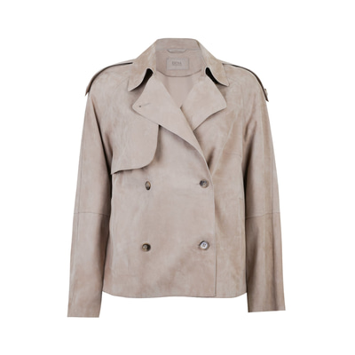 Abree Bej Kadın Süet Deri Ceket