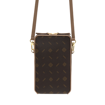 Adele Pudra Monogram Deri Telefon Çantası