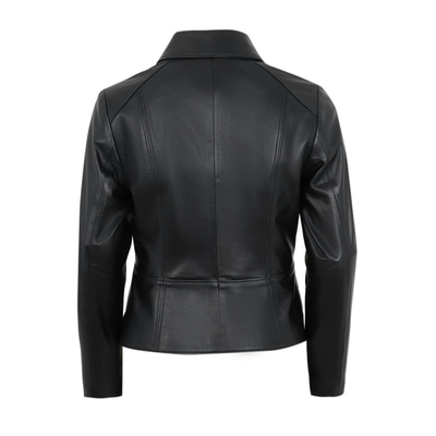 Adelie Siyah Kadın Deri Mont