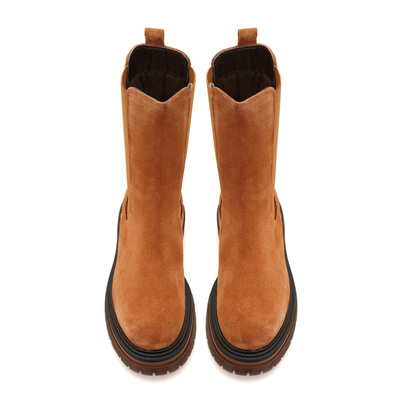 Adella Taba Kadın Yandan Lastikli Süet Deri Chelsea Bot