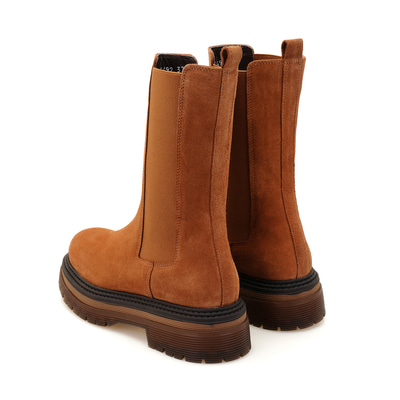 Adella Taba Kadın Yandan Lastikli Süet Deri Chelsea Bot