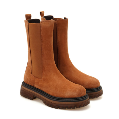 Adella Taba Kadın Yandan Lastikli Süet Deri Chelsea Bot