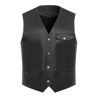 Aditsan Siyah Erkek Deri Yelek