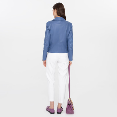 Adsilla Mavi Kadın Deri Ceket