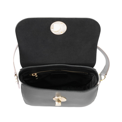 Afsooz Siyah Kadın Kroko Baskılı Deri Omuz Çantası