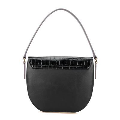 Afsooz Siyah Kadın Kroko Baskılı Deri Omuz Çantası