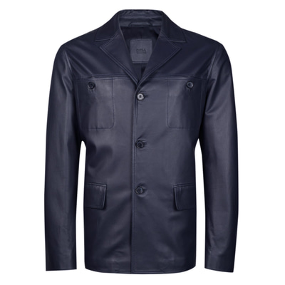 Ahanu Antrasit Erkek Deri Blazer Ceket