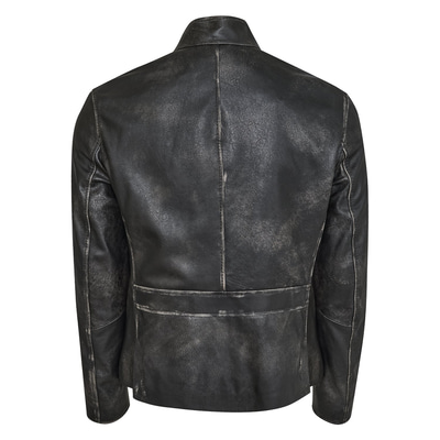 Aibel Siyah Erkek Deri Ceket