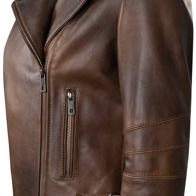 Aira Kadın Vintage Deri Biker Ceket