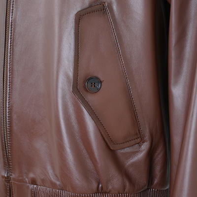 Akando Konyak Erkek Bomber Deri Ceket