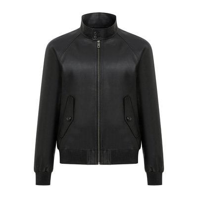 Akando Siyah Erkek Bomber Deri Ceket