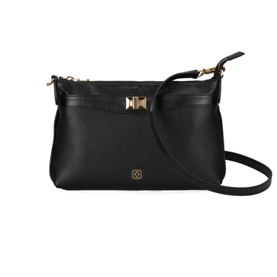 Akele Siyah Kadın Deri Postacı Çantası