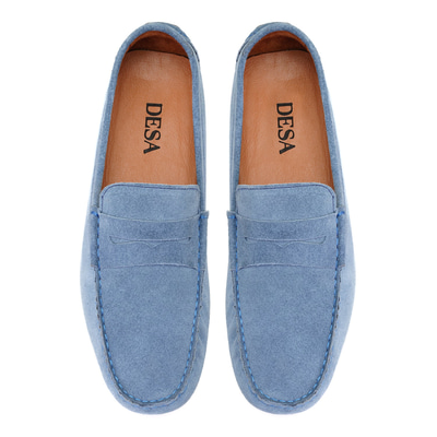 Akira Mavi Erkek Süet Deri Loafer
