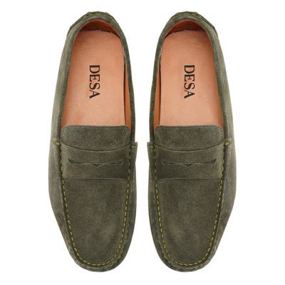 Akira Yeşil Erkek Süet Deri Loafer