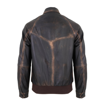 Akon Kahve Erkek Vintage Deri Mont