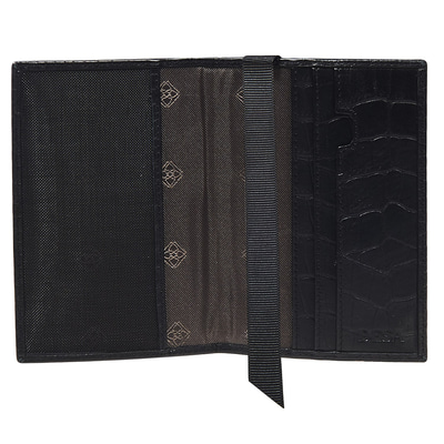 Alameda Mat Kroko Baskılı Deri Pasaportluk