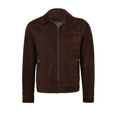 Alberico Kahve Erkek Süet Deri Ceket