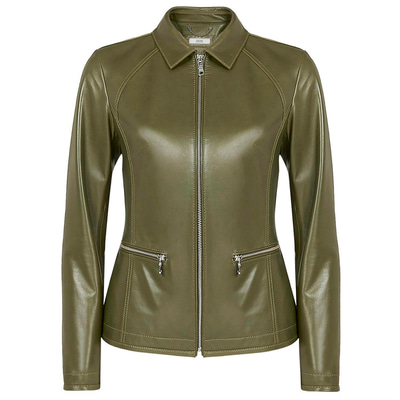 Alda Kadın Gömlek Yakalı Deri Ceket