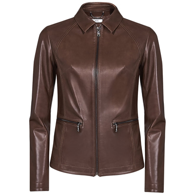 Alda Kadın Gömlek Yakalı Deri Ceket