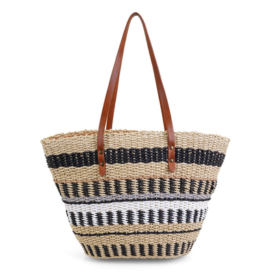 Aleah Bej Kadın Hasır Omuz Çantası