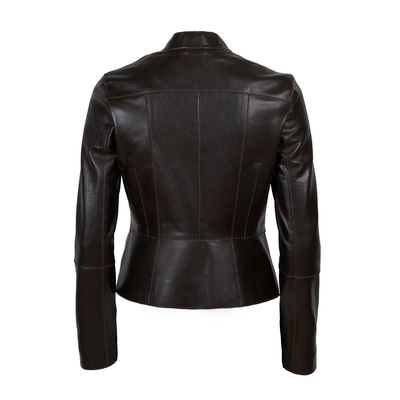 Alenna Kahve Kadın Deri Ceket