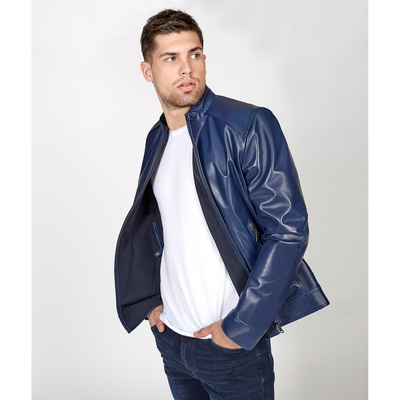 Aleron Erkek Çift Taraflı Deri Mont