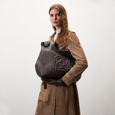 Alexandra Kahve Kadın Deri Omuz Çantası