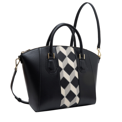 Algebra Kadın Patchwork Deri Omuz Askılı Çanta