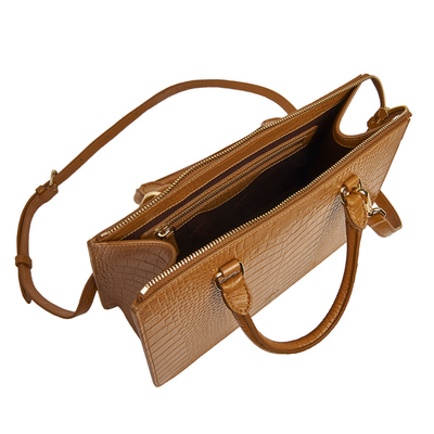 Algue Kadın Kroko Baskılı Deri Omuz Askılı Çanta