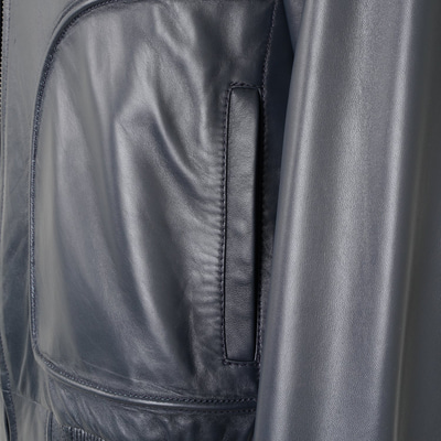 Alijha Gri Erkek Deri Mont