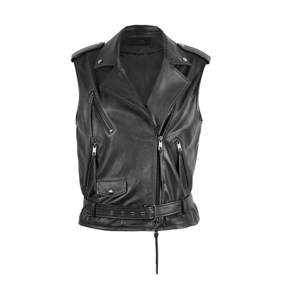 Alikae Siyah Kadın Deri Yelek