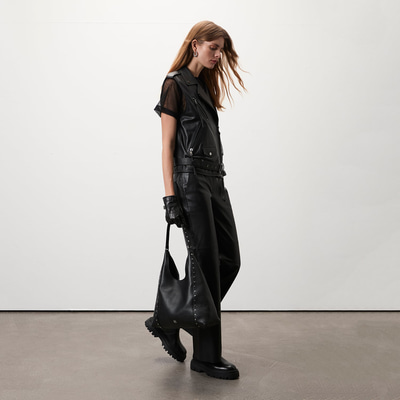 Alikae Siyah Kadın Deri Yelek