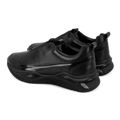 Alisa Siyah Erkek Deri Spor Ayakkabı