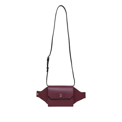 Aliz Bordo Kadın Deri Bel Çantası