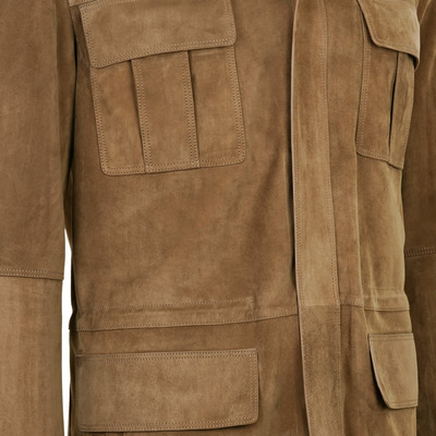 Alvise Kahve Erkek Süet Deri Ceket