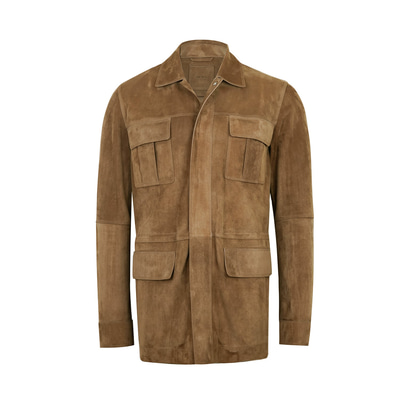 Alvise Kahve Erkek Süet Deri Ceket