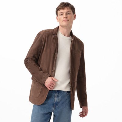 Ambrogio Kahve Erkek Süet Deri Ceket