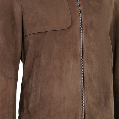 Ambrosi Kahve Erkek Bomber Süet Deri Ceket