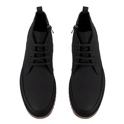 Amelas Siyah Erkek Deri Bot