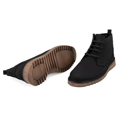 Amelas Siyah Erkek Deri Bot