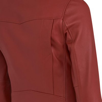 Amelia Kırmızı Kadın Biker Deri Ceket